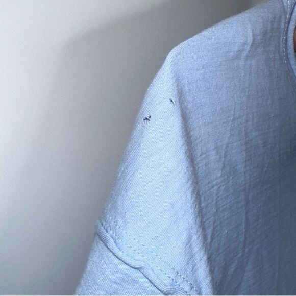 Diesel XXXL Short Sleeve V-Neck Luxury Tee in Sky Blue - Picture 5 of 6